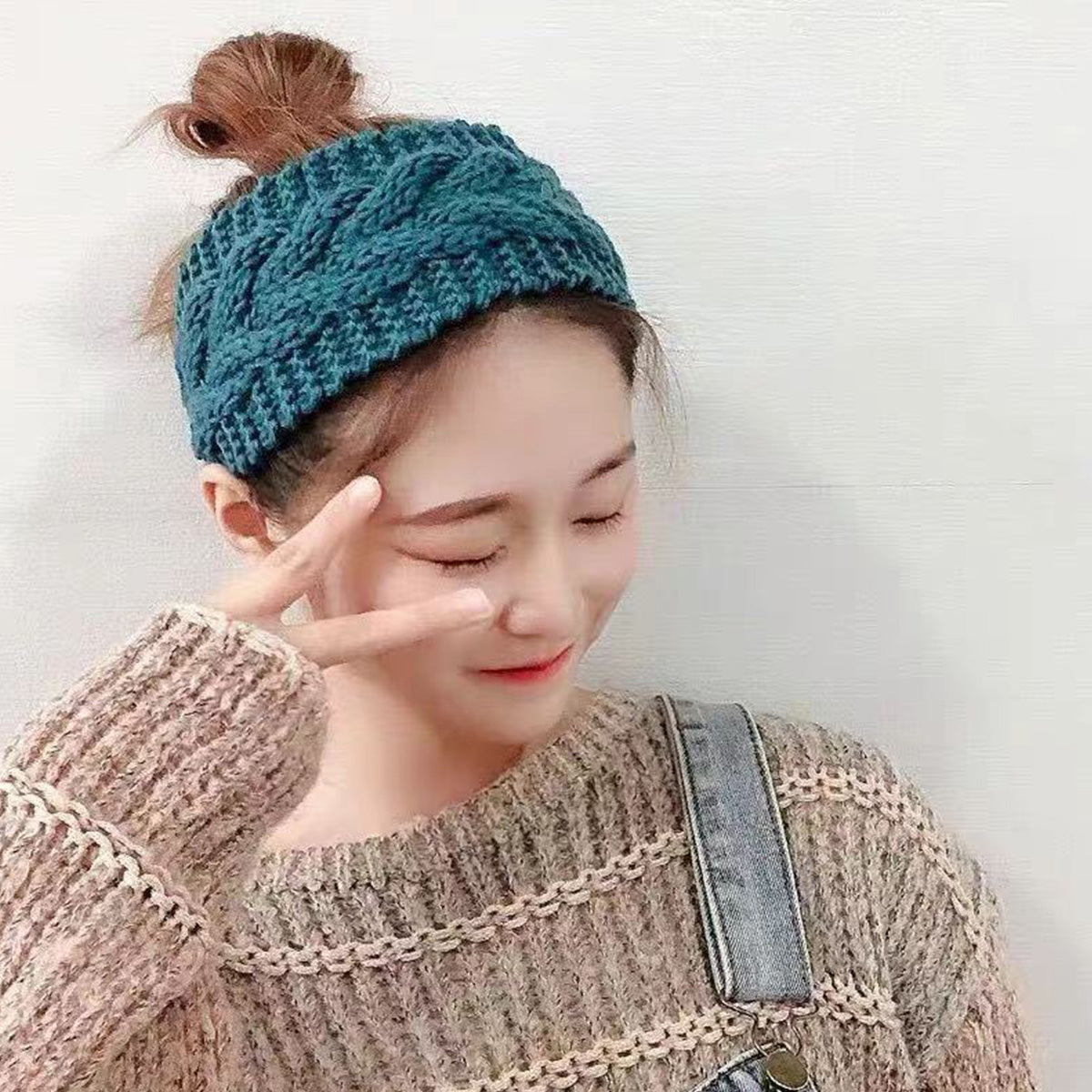 Twisted Knitted Headband Earmuffs Headband