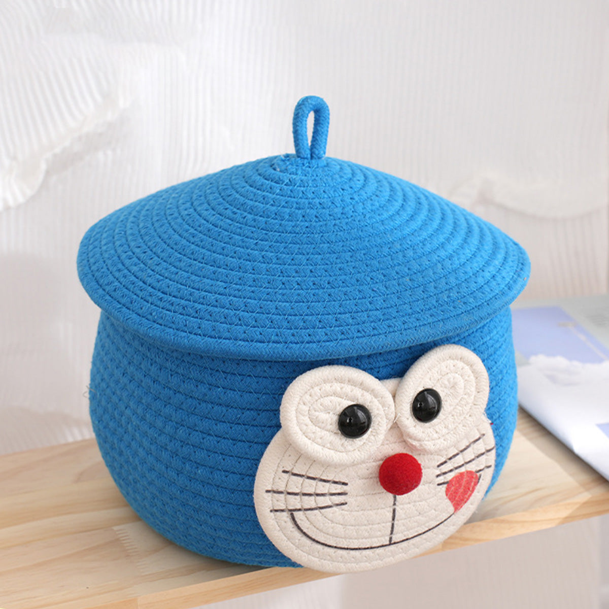 Cartoon Woven Desktop Storage Basket