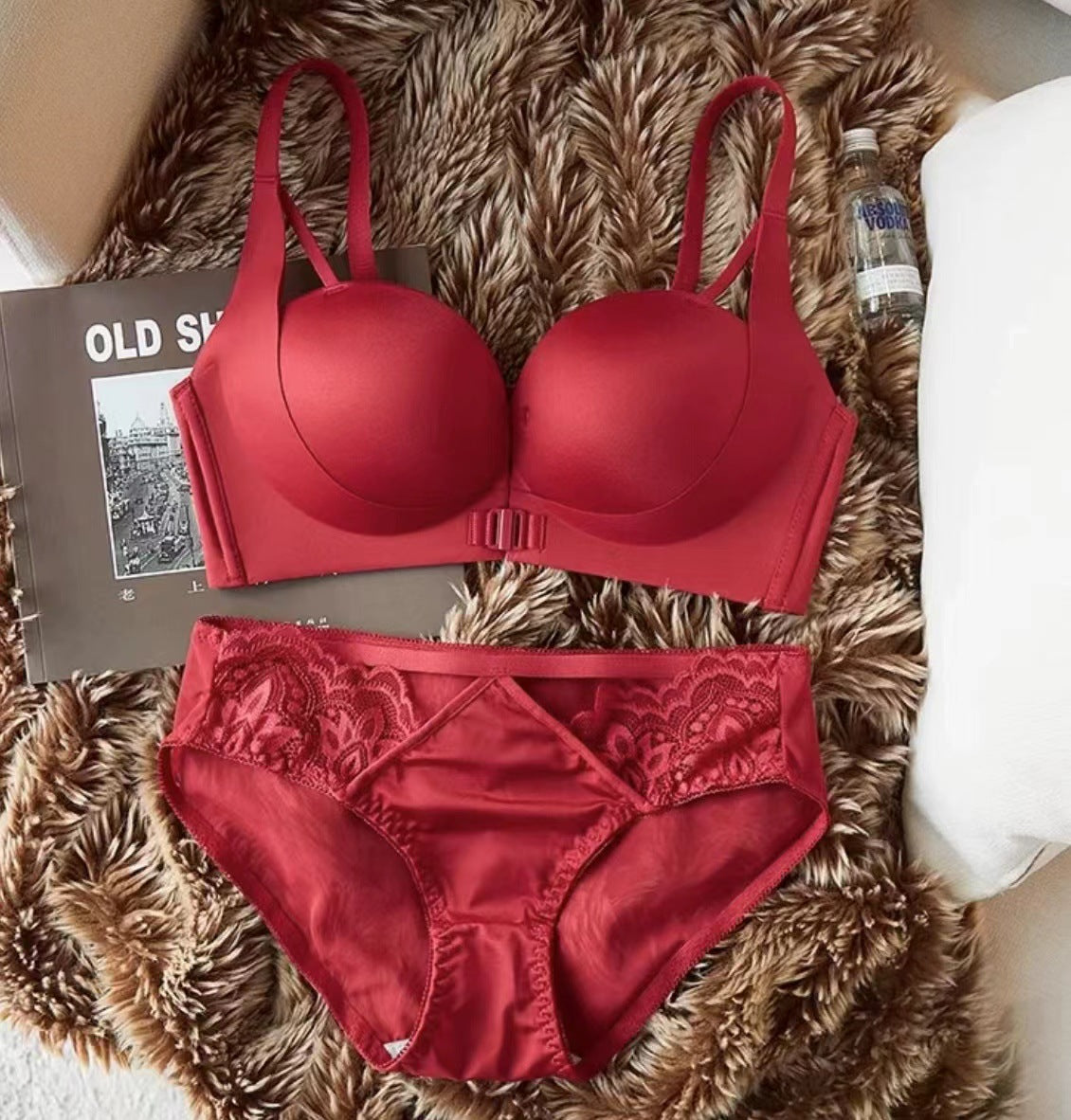 Women's Front-hook Bras with Push-up No Underwire