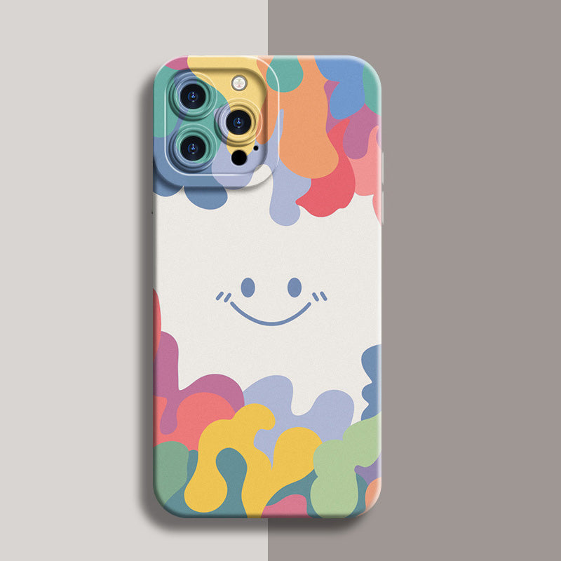 Painted Smiley Face iPhone 16 Phone Case