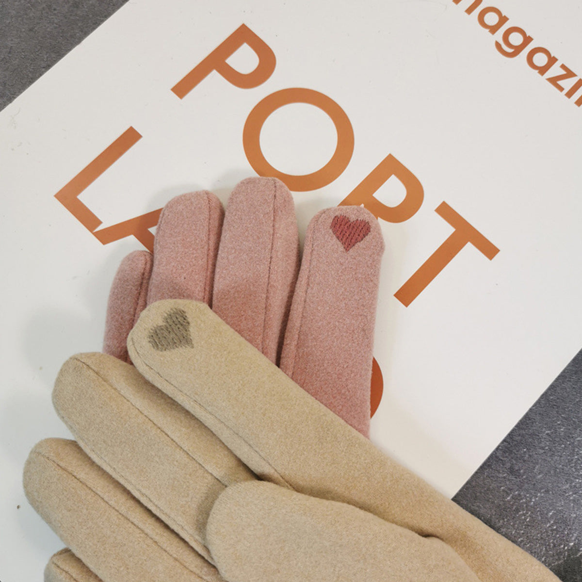 Women's Winter Velvet Gloves Warm Touch Screen Gloves
