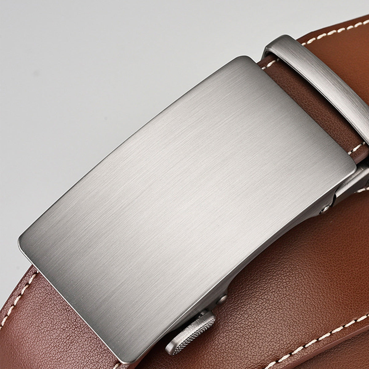 Two-Layer Cowhide Business Alloy Genuine Leather Belt