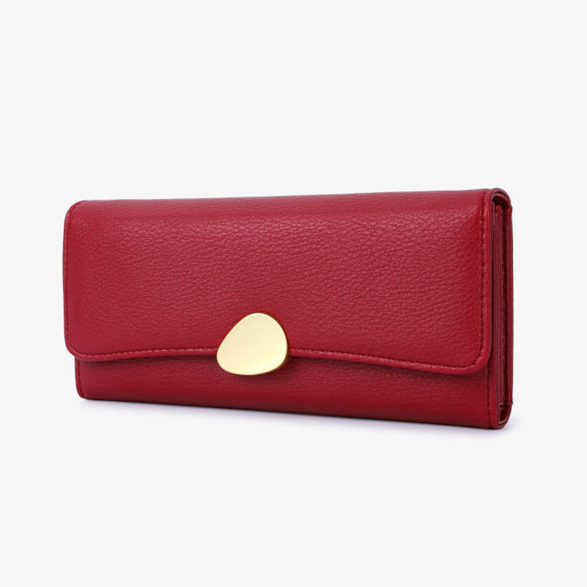 Classic Lychee Pattern Tri-fold Wallet