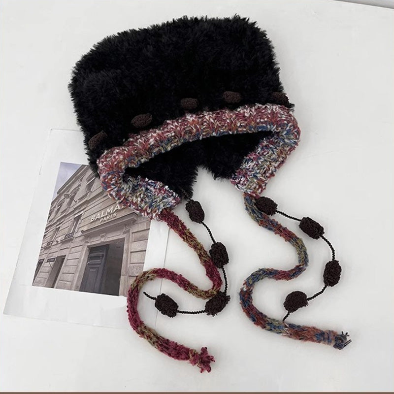 Korean Style Warm Bear Plush Hat