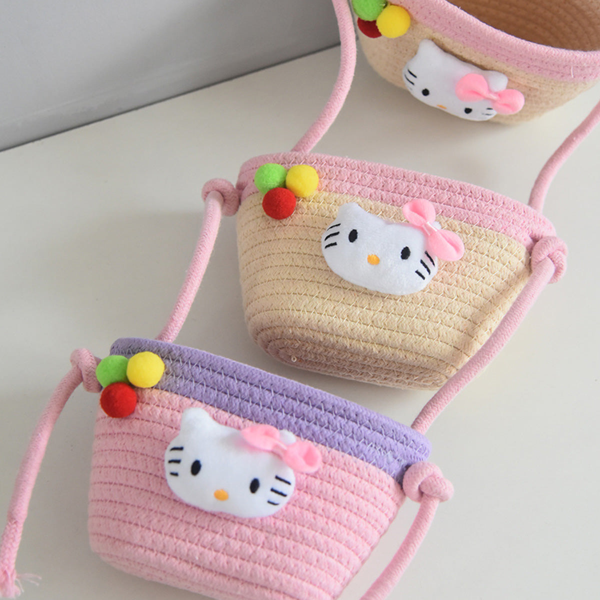 Cartoon Three-Layer Hanging Basket Cosmetic Storage Basket