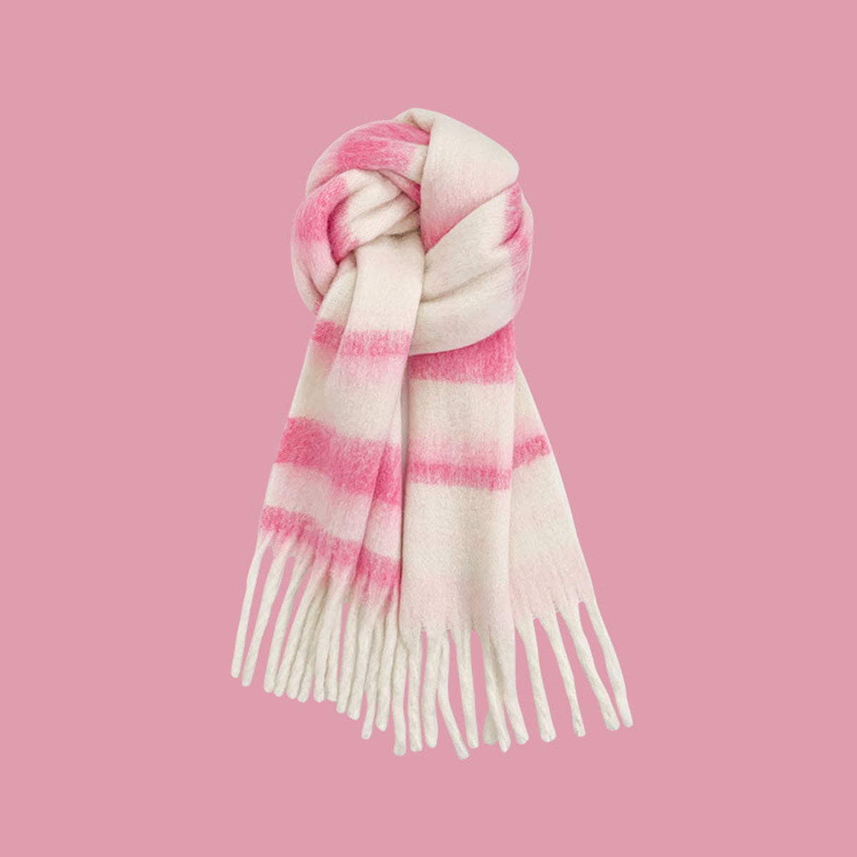 Rainbow Striped Scarf for Women Winter Scarf