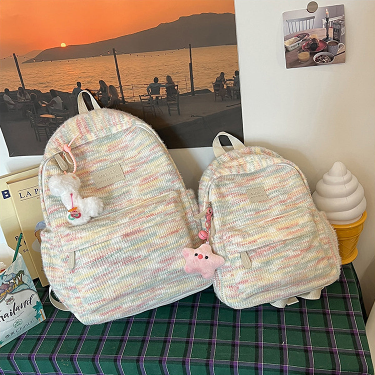 College Style Versatile Student Backpack for Women