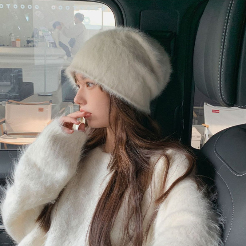 Abbit Fur Hat New Winter Warm Wool Hat