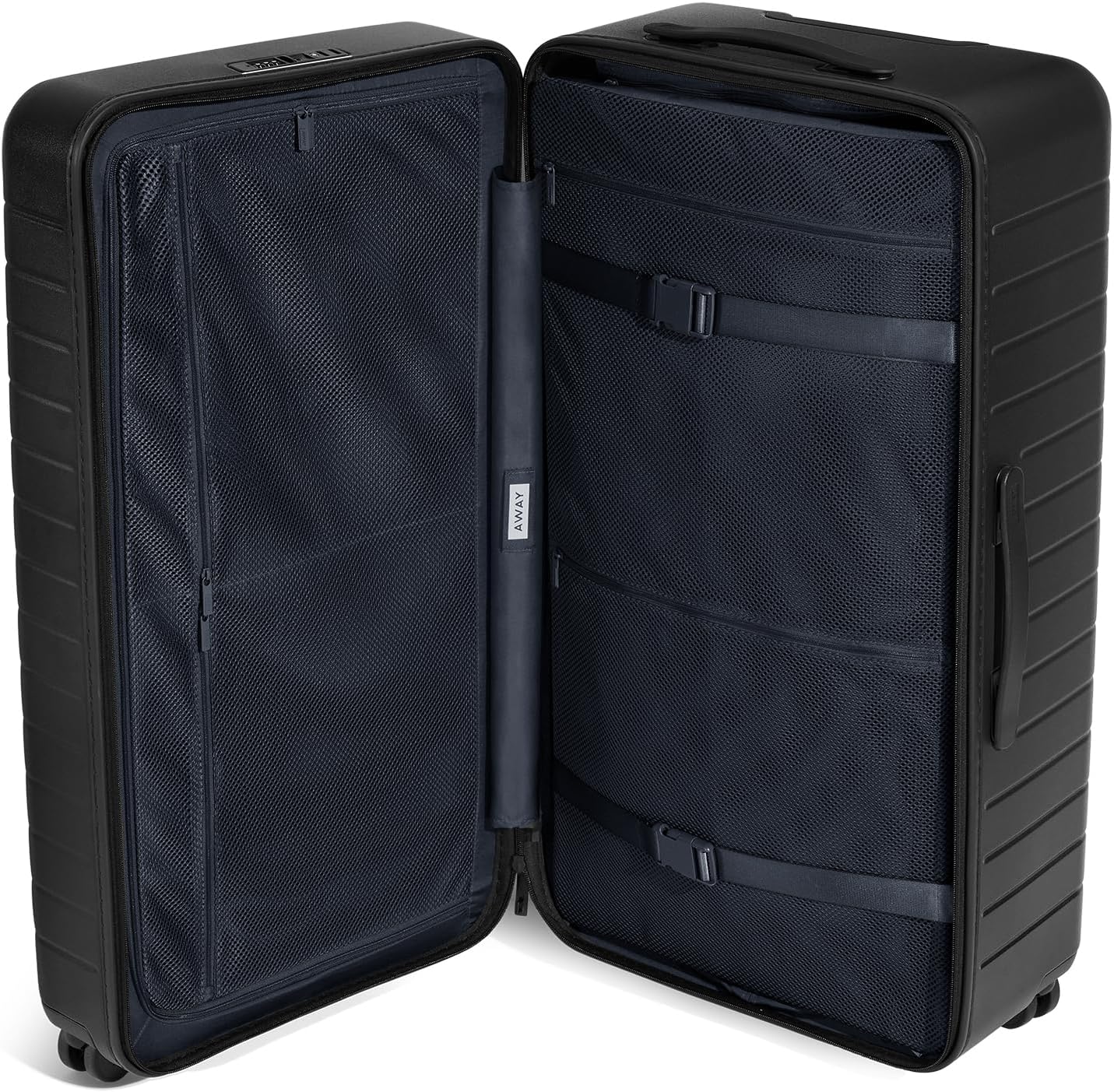 LAPOLAR Large Trunk Luggage, 31 Inch Hardside Suitcase with Spinner Wheels, Lightweight & Durable, TSA Lock, Ideal for Long Trips, Jet Black