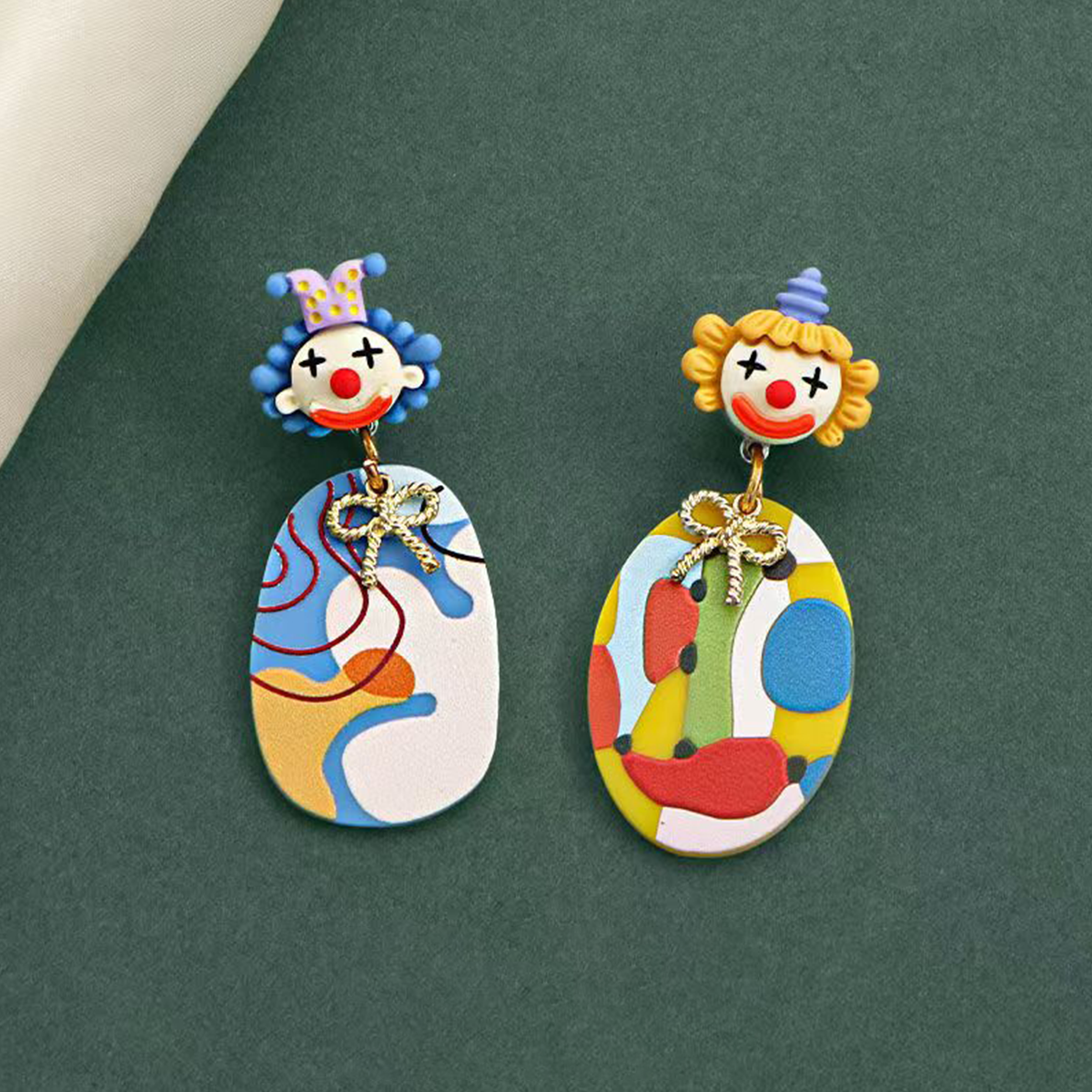 Cartoon Funny Niche Design Clown Pin Earrings