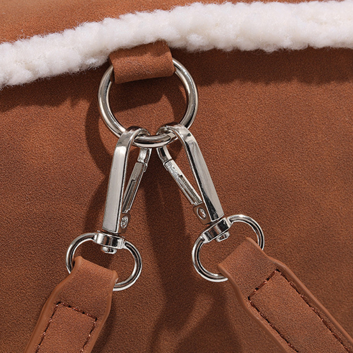 Fluffy Commuter Large Capacity Suede Backpack