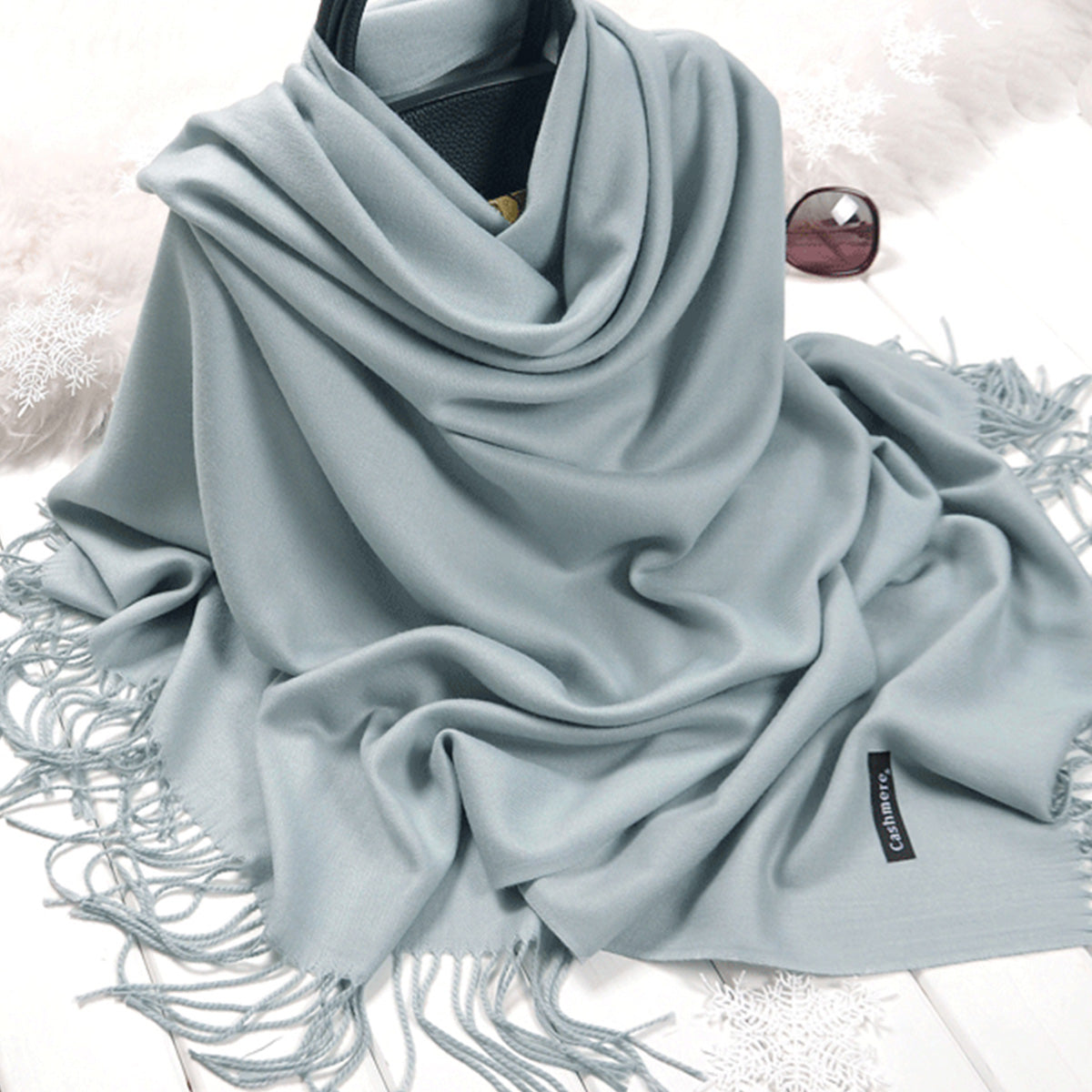 Solid Color Imitation Cashmere Scarf for Women Solid Color Scarf
