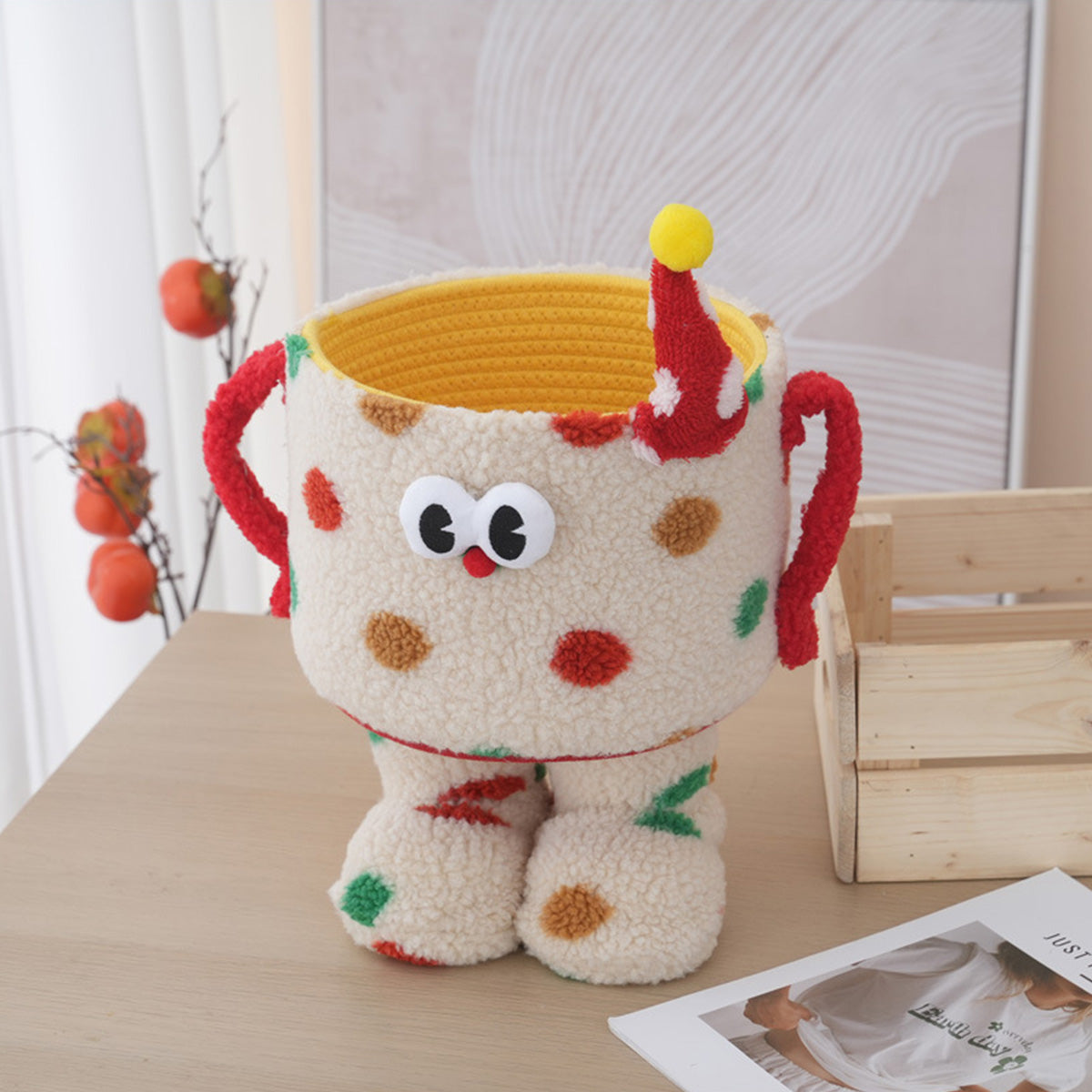 Desktop Storage Basket Cute Big Foot Little Monster Storage Basket