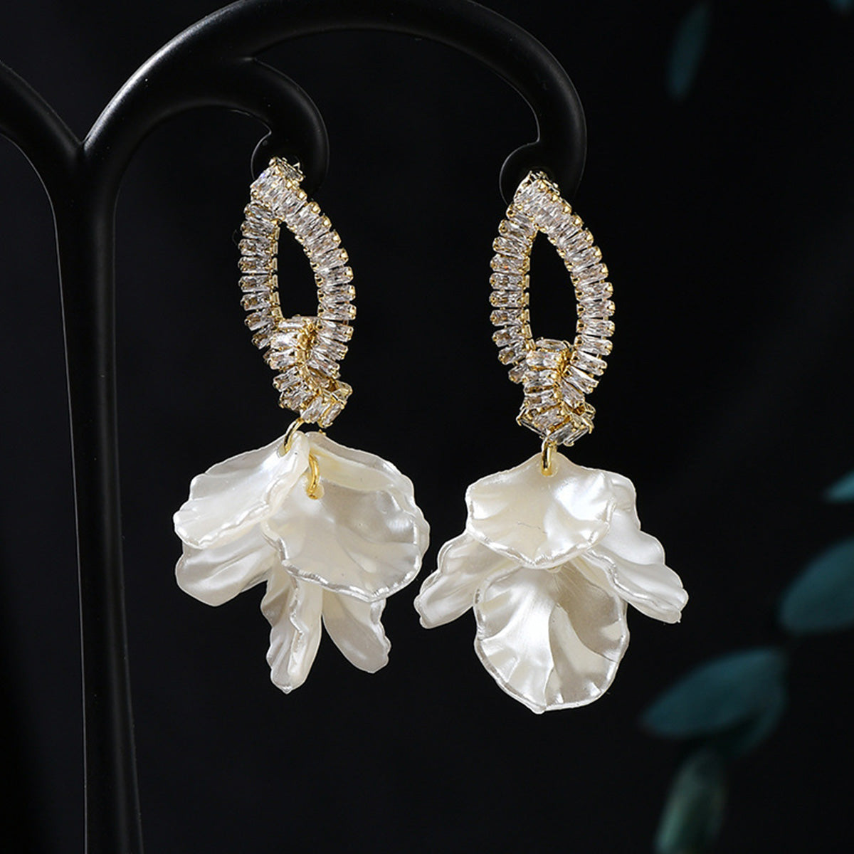 S925 Silver Needle Unique Large Flower Earrings
