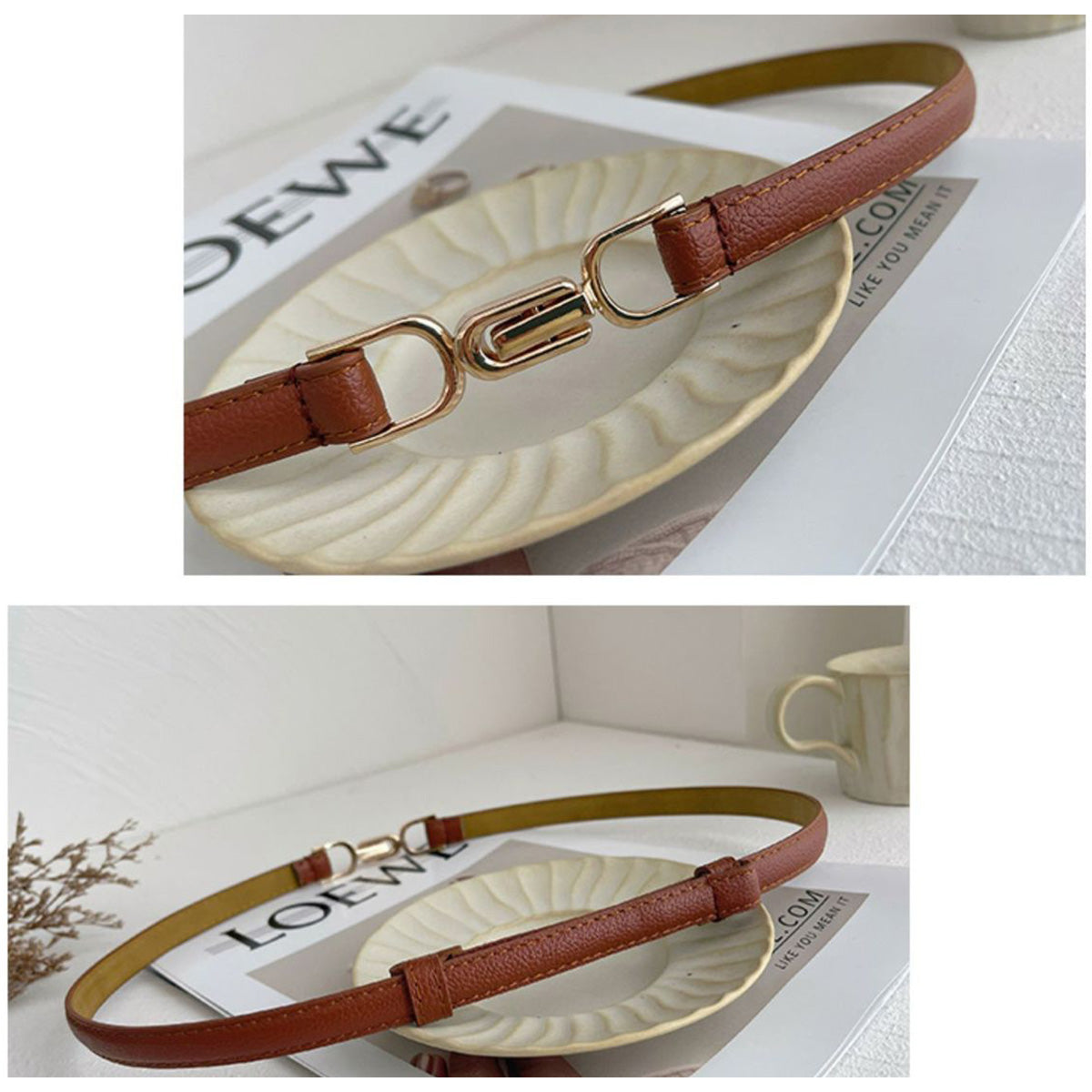 Versatile Women's Suit Thin Belts