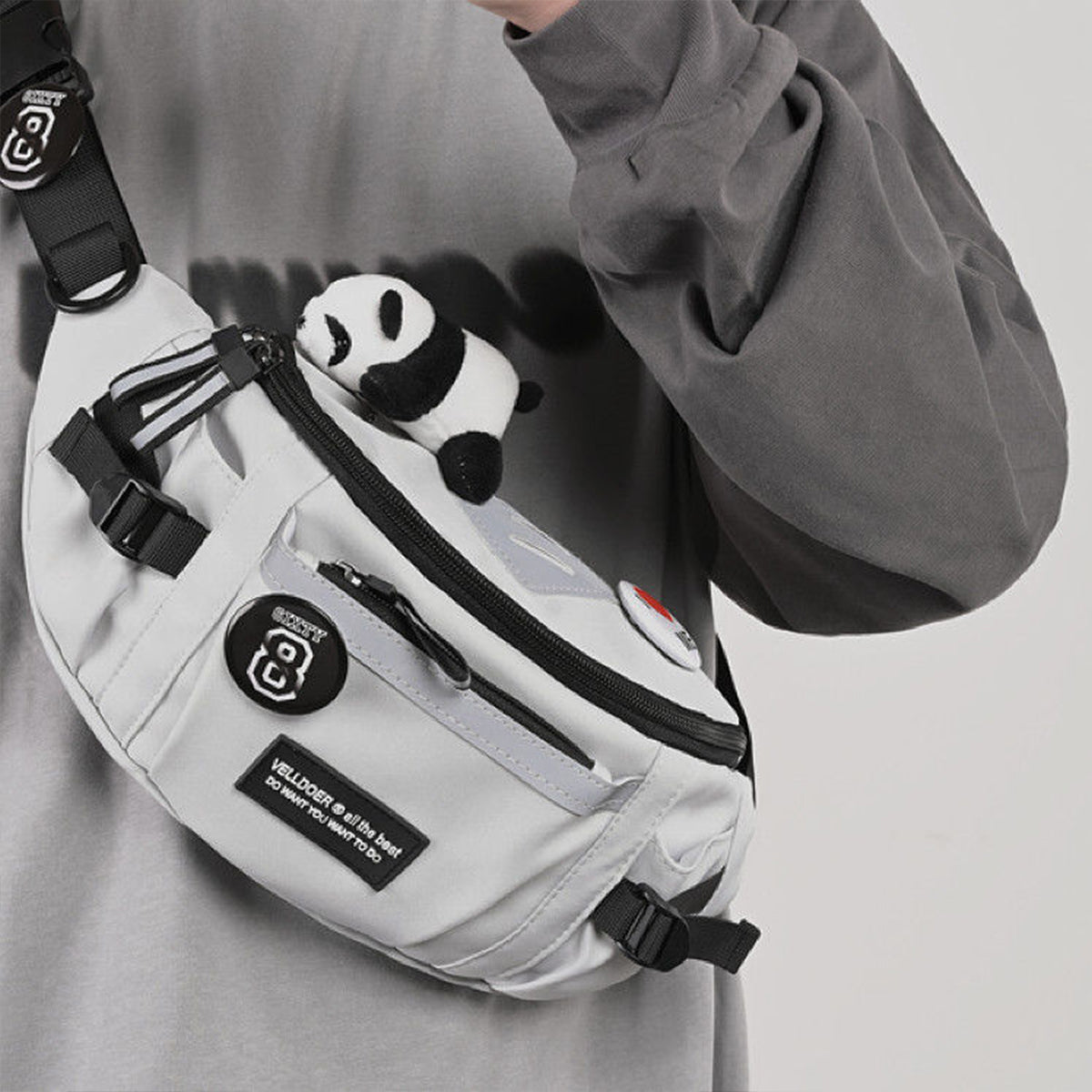 Large Capacity Cycling Waist Bag Messenger Bag