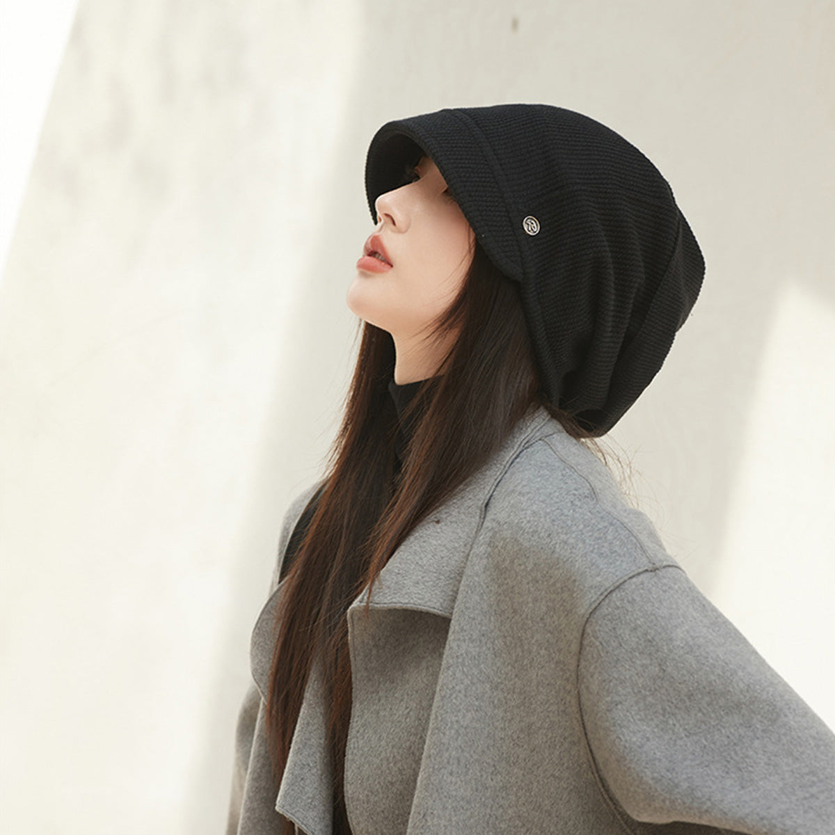 Hat for Women Thin Style Japanese Style Cold Hats Plain Head Hats
