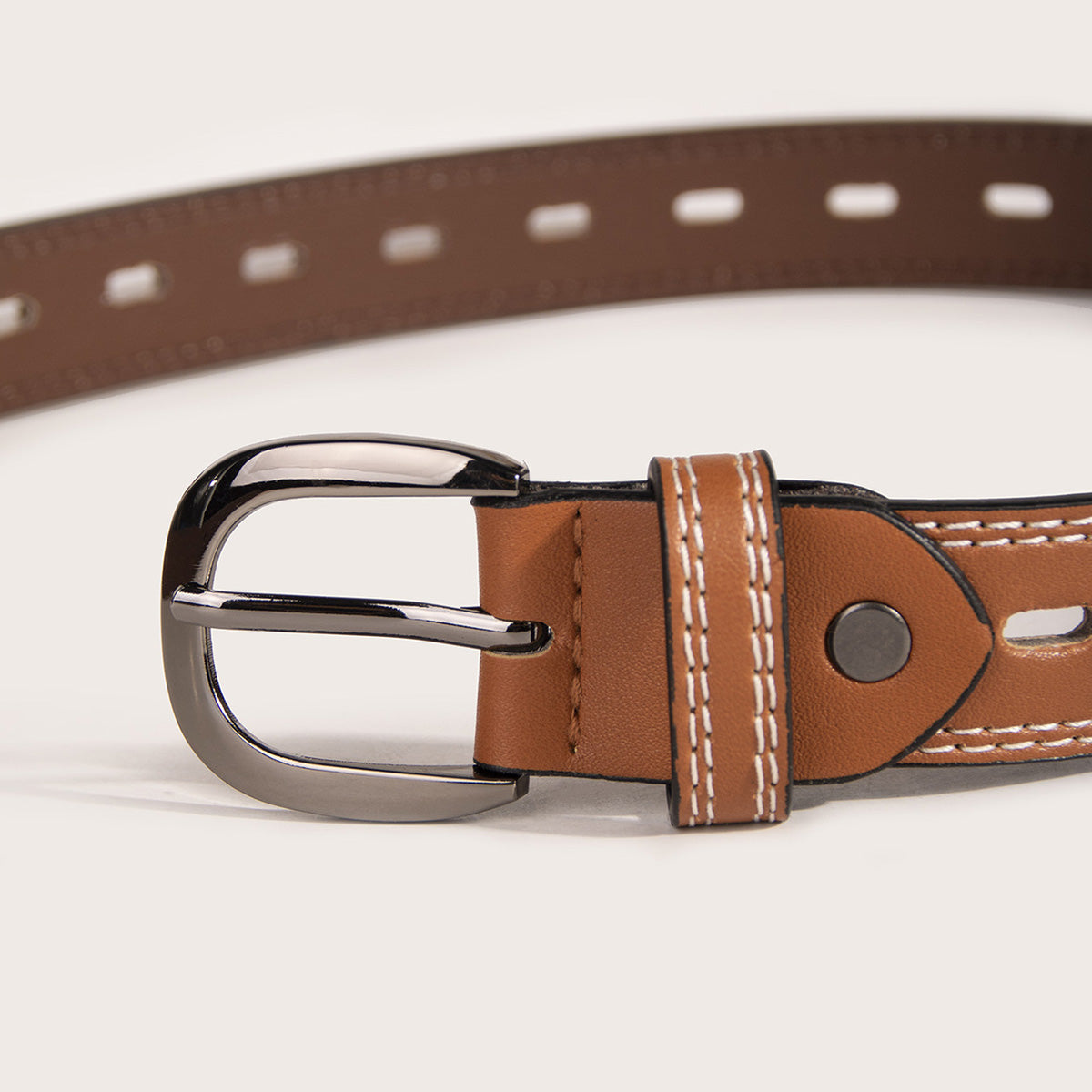 All-Match Women's Belt Black Hollow Belt