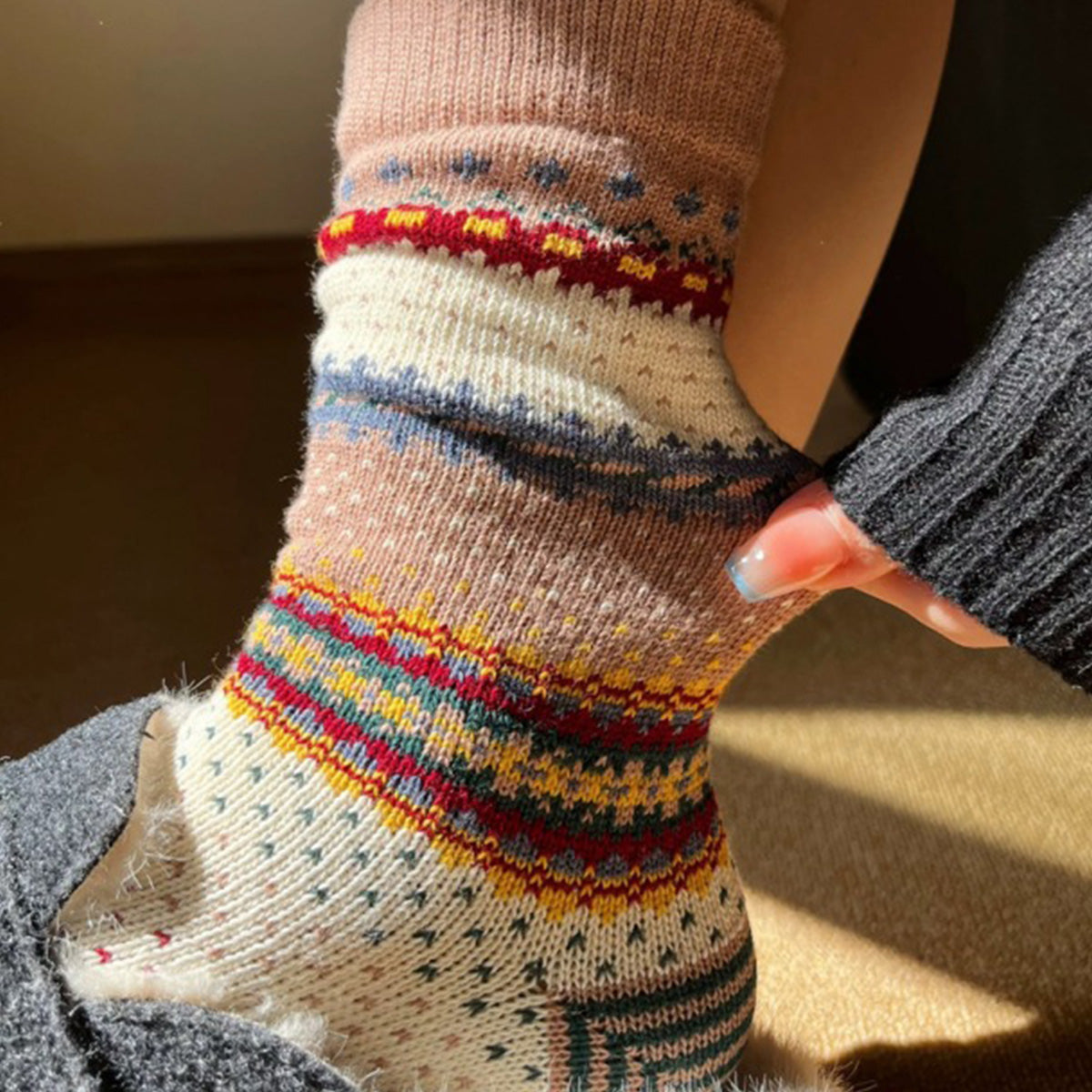 American retro Nordic style socks
