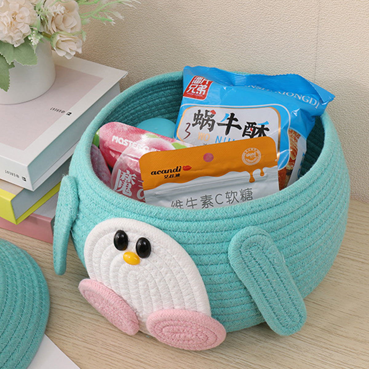 Cotton Rope Woven Storage Basket Storage Box