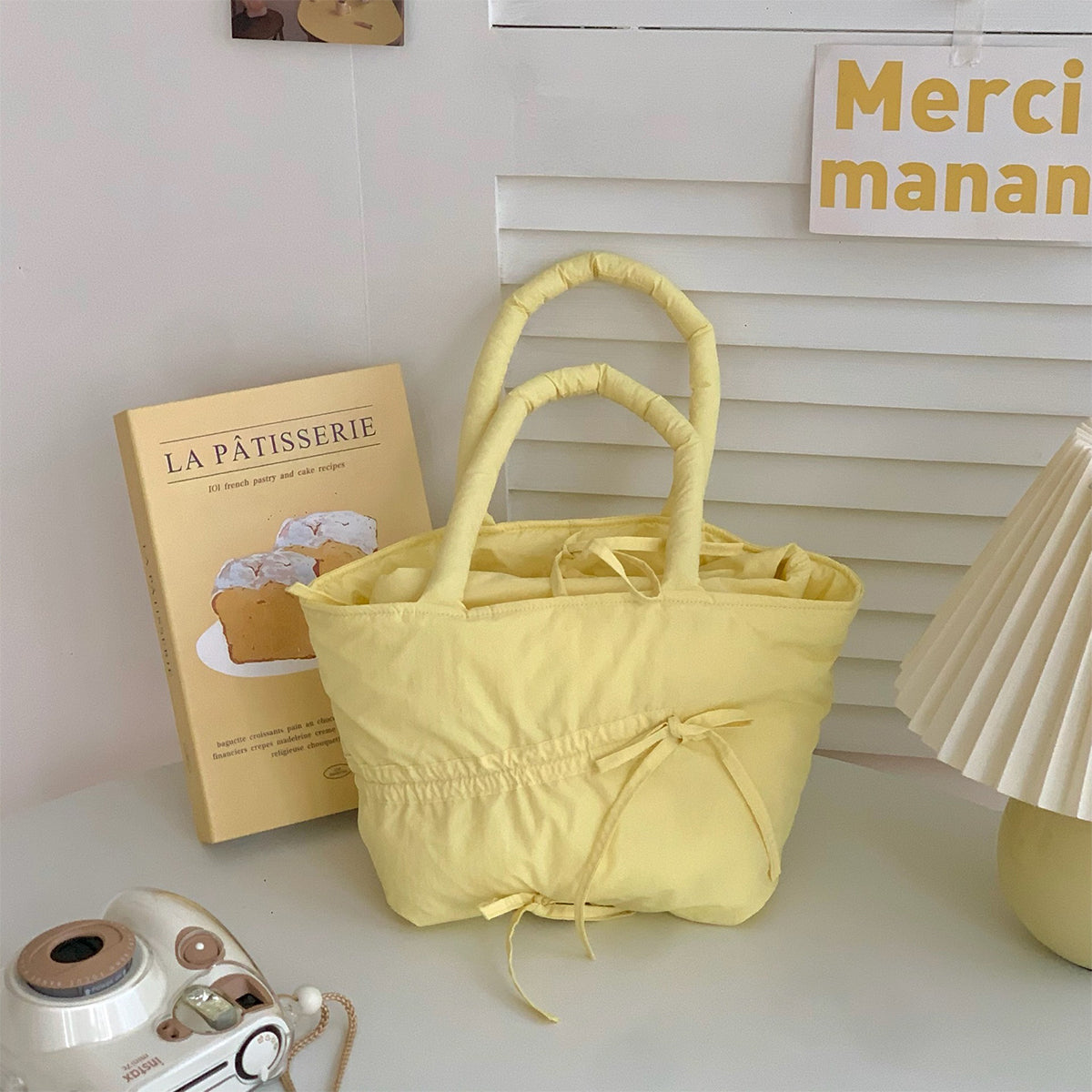Summer Pleated Cute Handbag Commuter Tote Bag