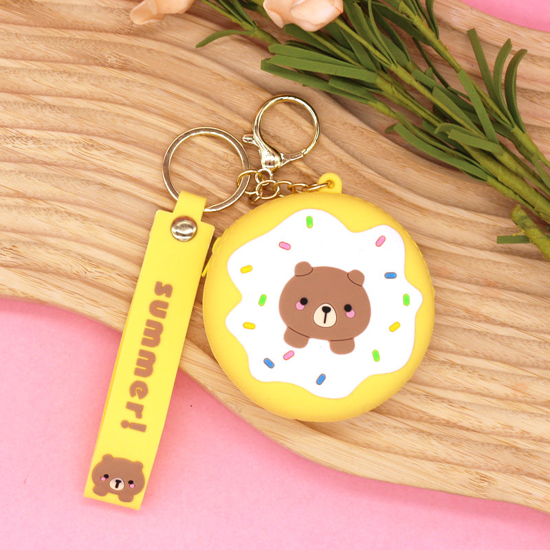 Cute cartoon silicone coin pocket coin purse