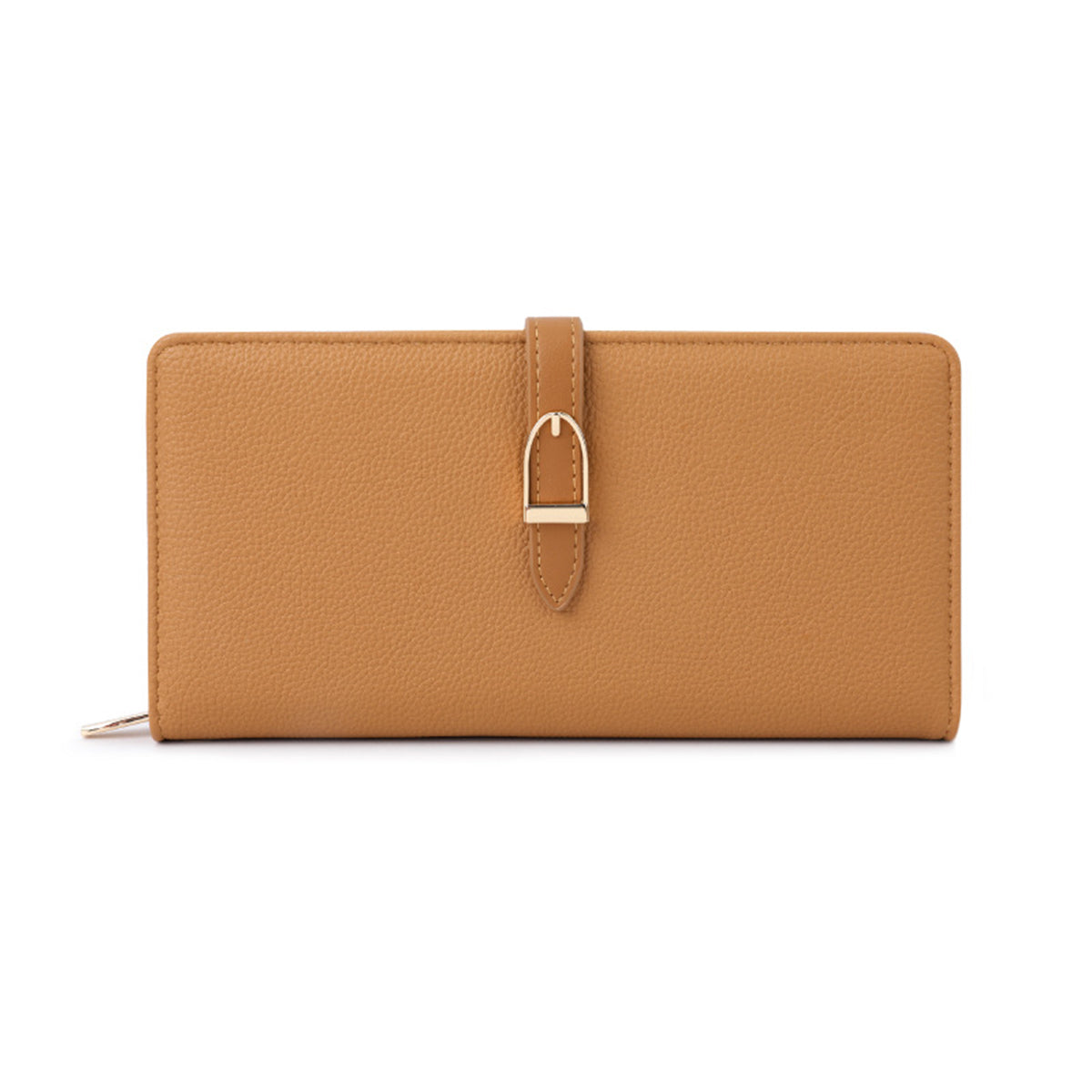Dark Faux Cowhide Women Long Wallet