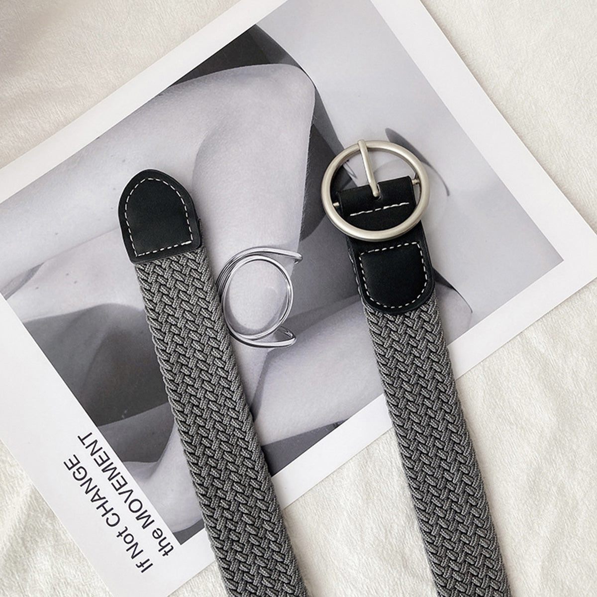 Women's Canvas Braided Elastic Belt