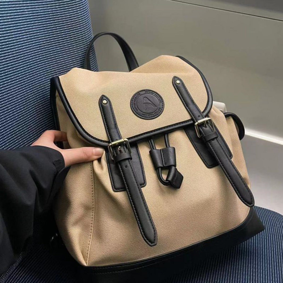Large-Capacity Canvas Campus Backpack