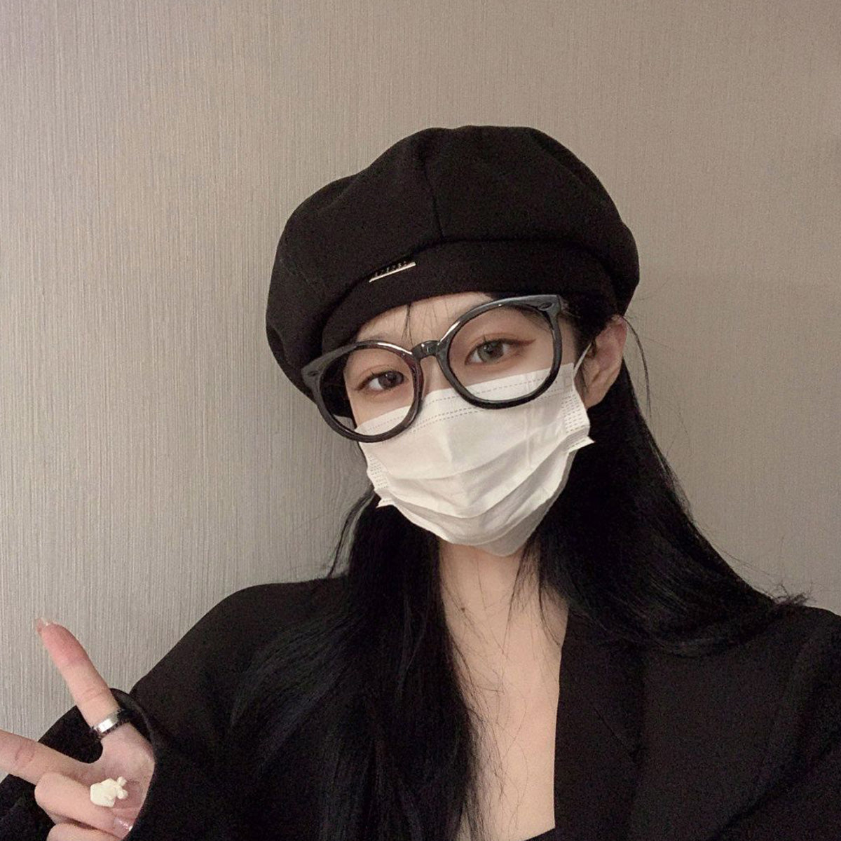 Black Beret Hat for Women Painter Hat