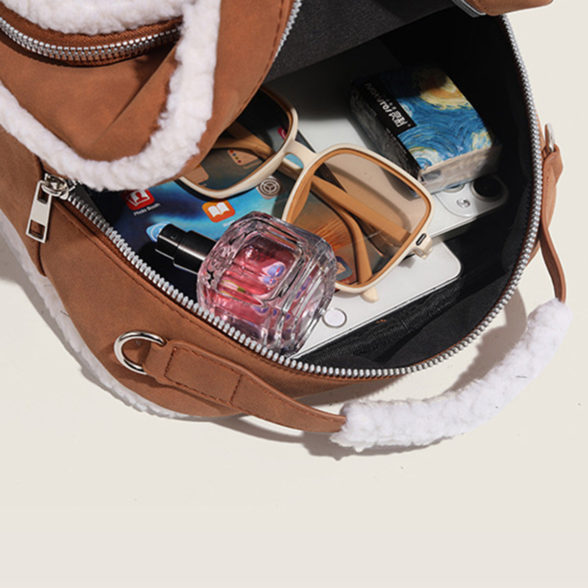 Fluffy Commuter Large Capacity Suede Backpack