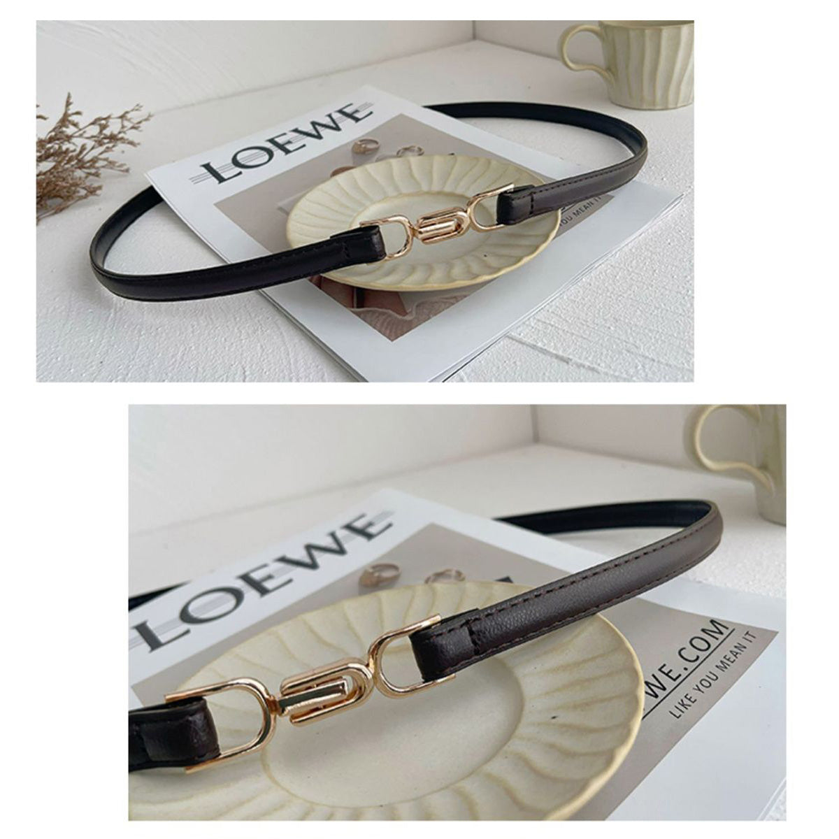 Versatile Women's Suit Thin Belts