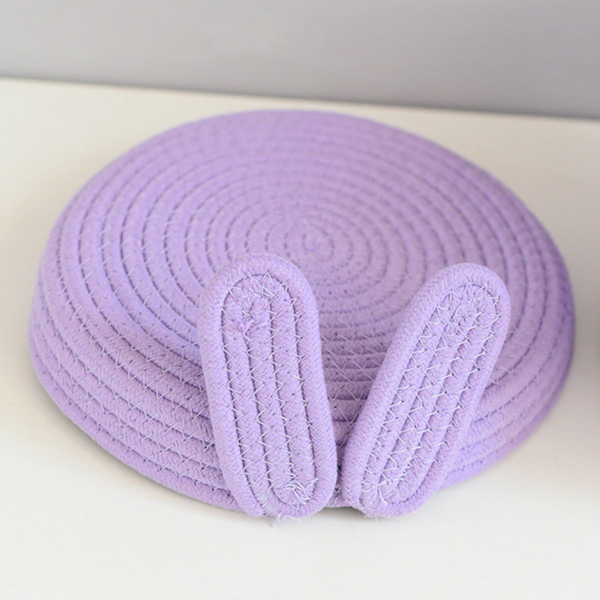 Purple Big Eye Cotton Rope Woven Storage Basket