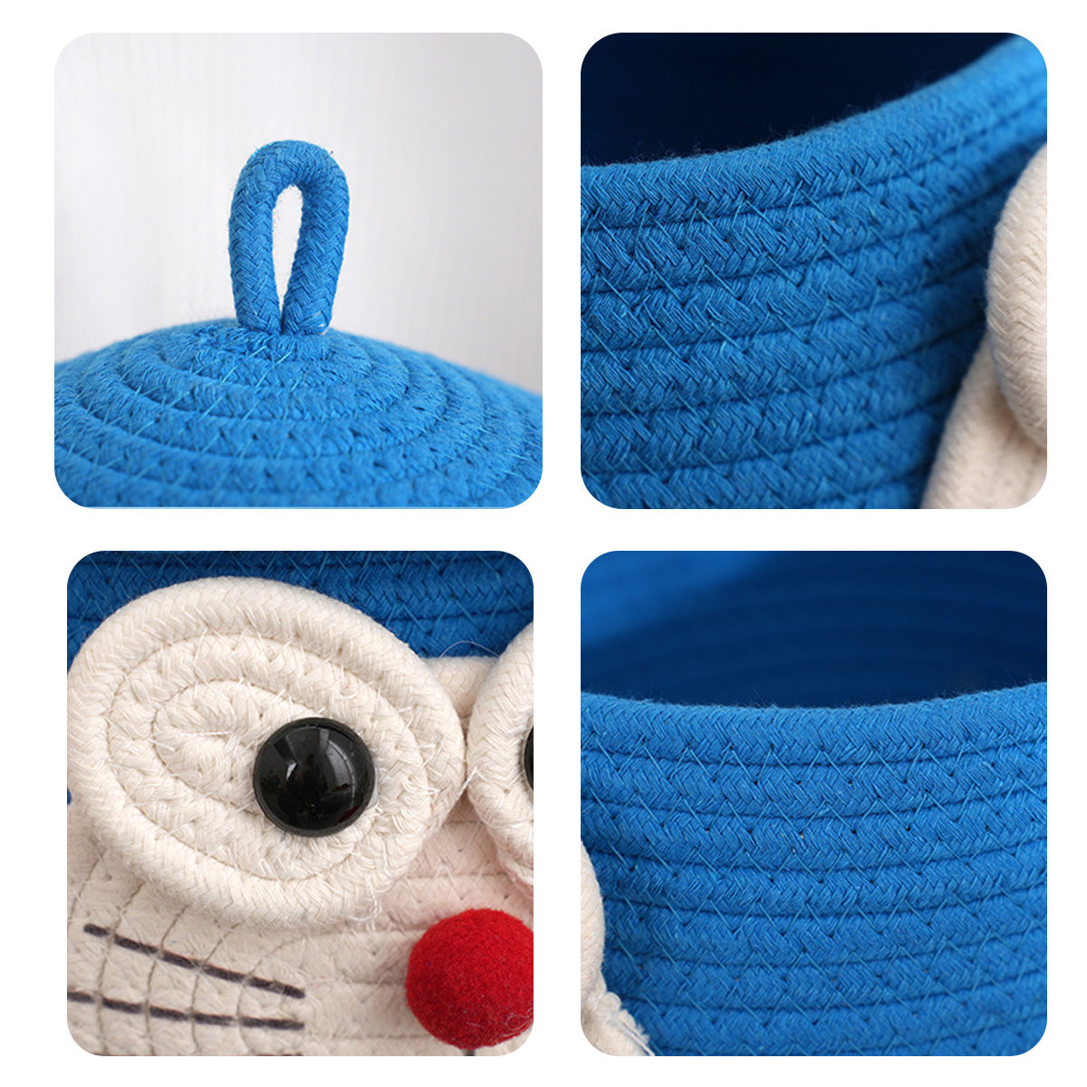 Cartoon Woven Desktop Storage Basket