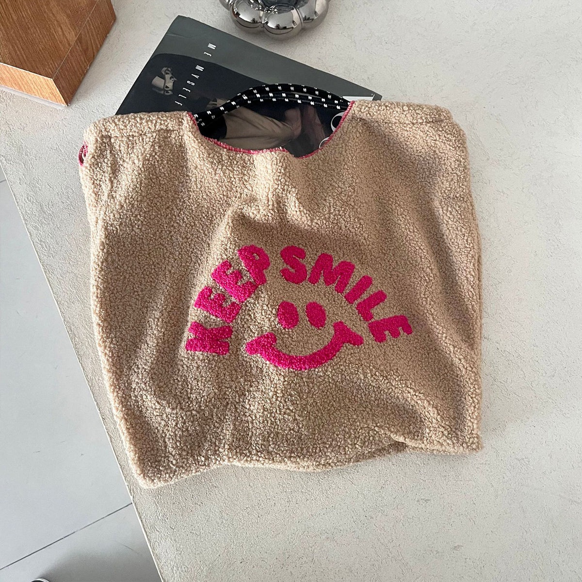 Japanese Cartoon Embroidered Tote Bag