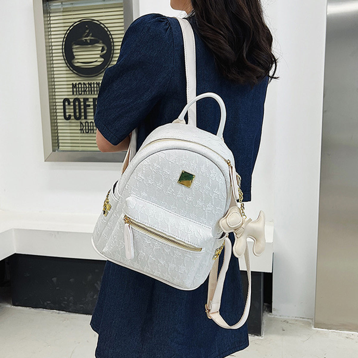 Fashion Niche Backpack Cute Pendant Commuter Backpack