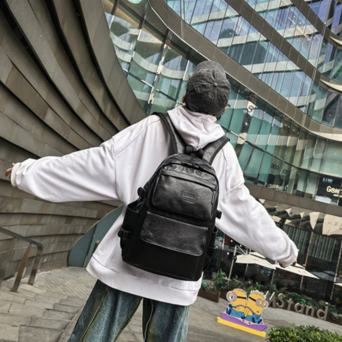 Men Large Capacity Schoolbag Casual Business Backpack