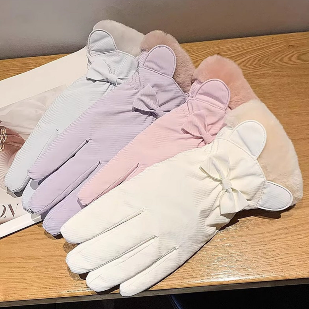 Warm Plush Thick Waterproof Gloves