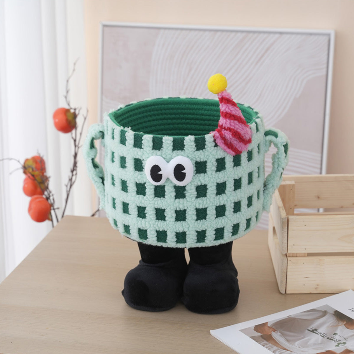 Desktop Storage Basket Cute Big Foot Little Monster Storage Basket