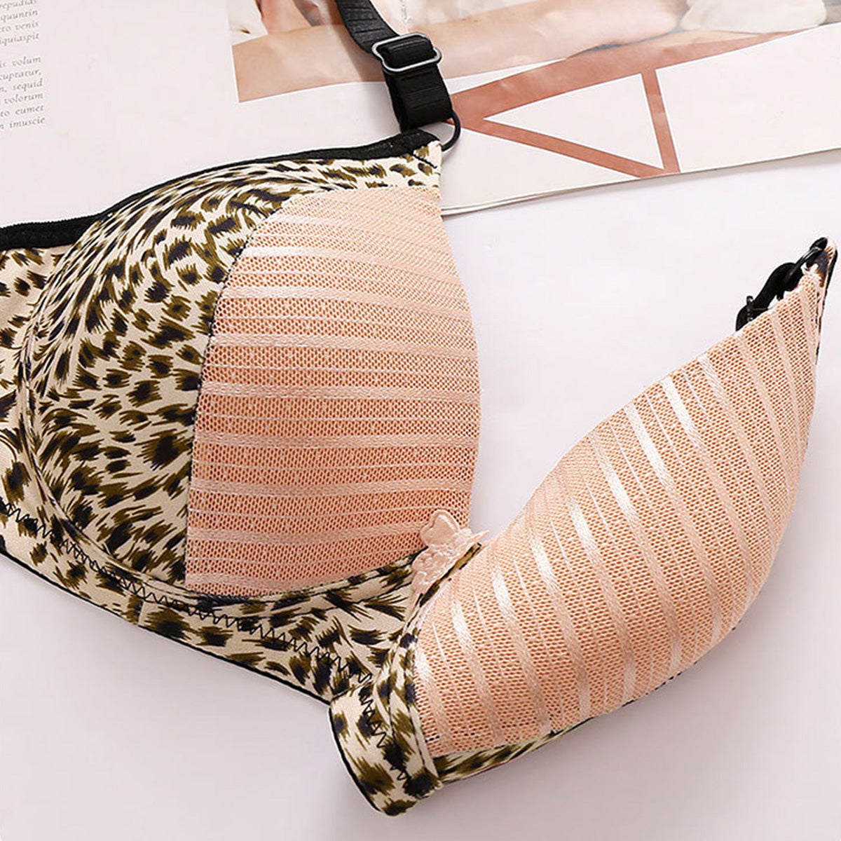 Comfortable Leopard Print Underwire-Free Bra