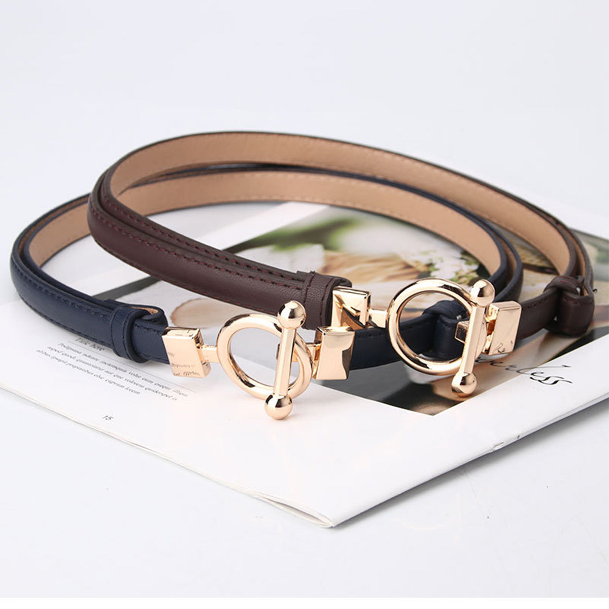 Women's Adjustable Leather Decorative Belt