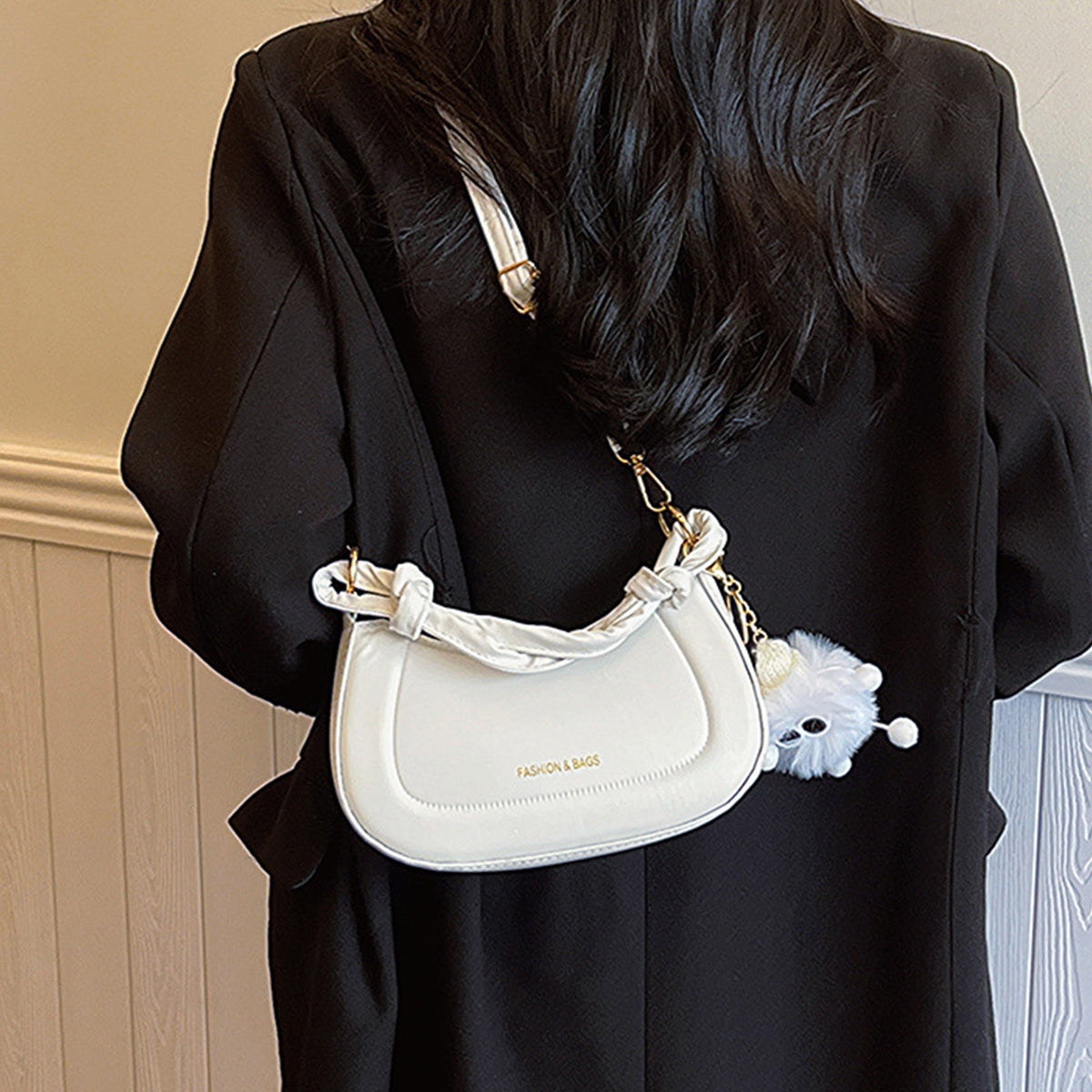 Ladies French Handbags Single Shoulder Saddle Bag