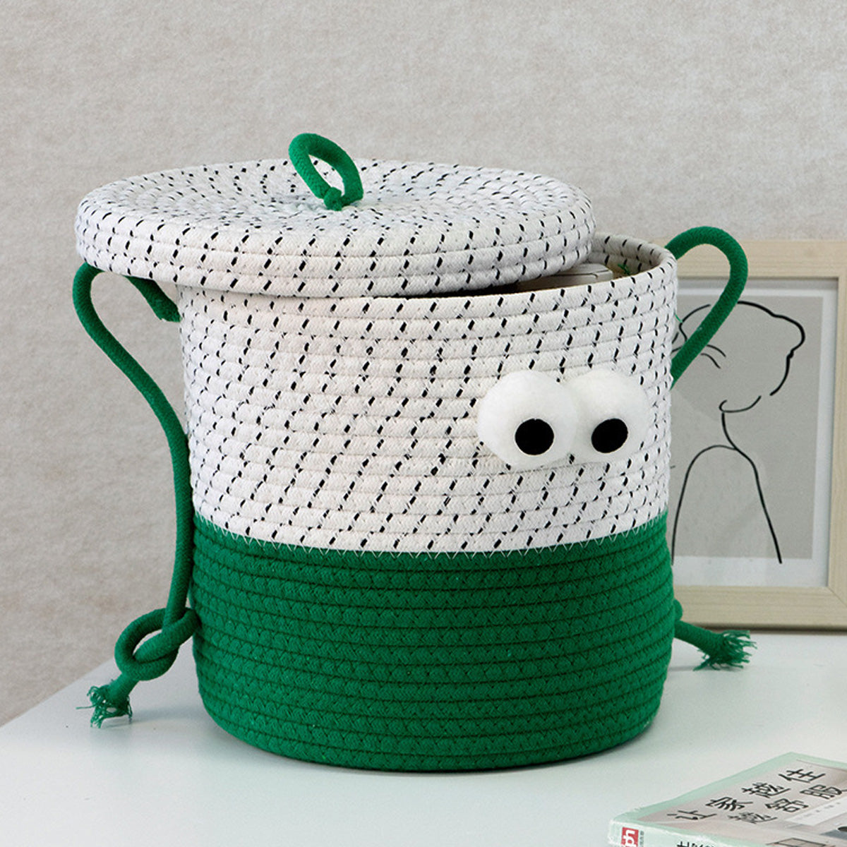 Cartoon Cotton Thread Toys Snacks Woven Storage Basket