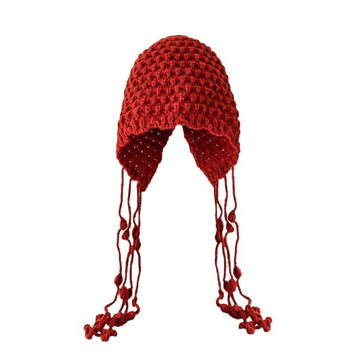 Women's Hand-Woven Tassel Knitted Hat