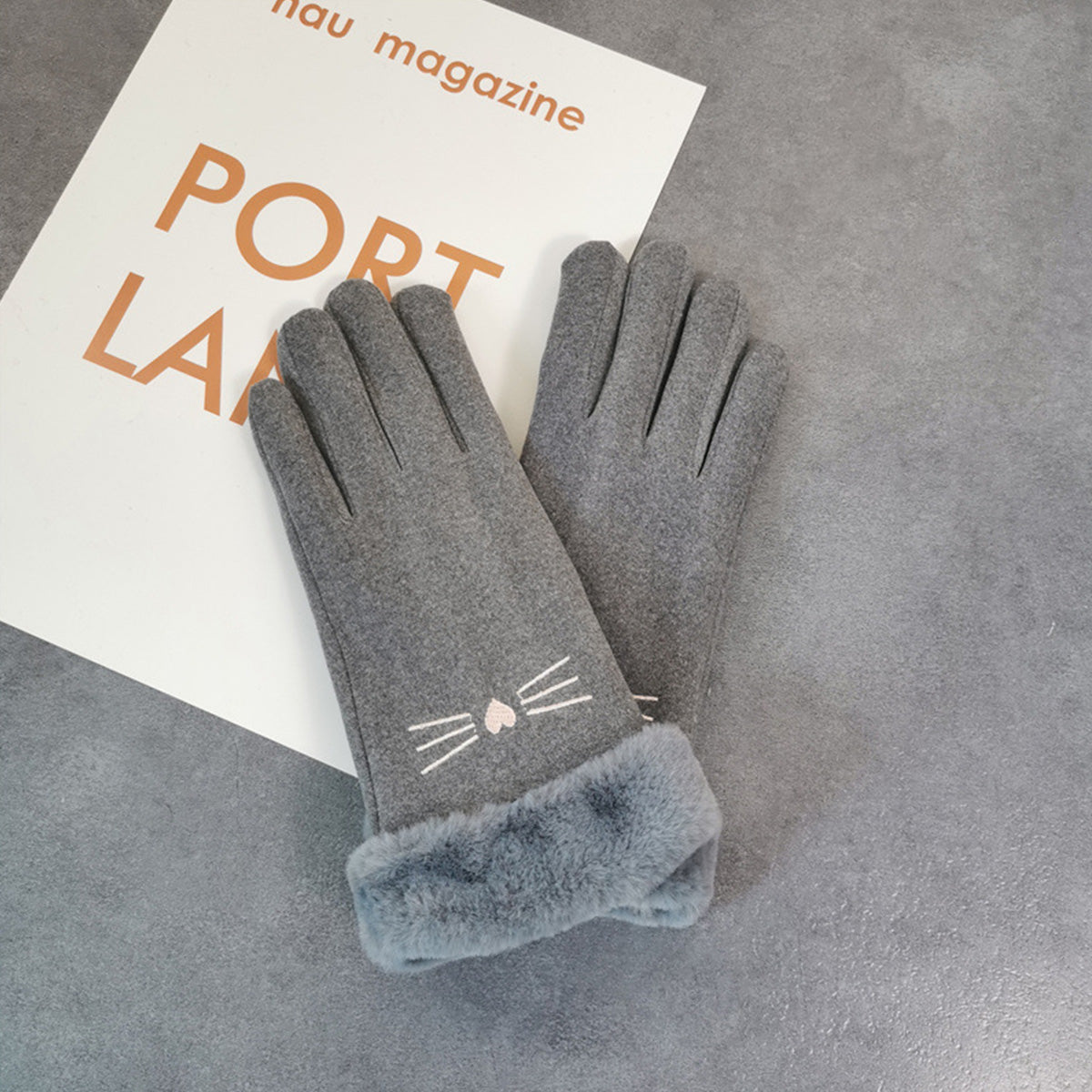 Women's Winter Velvet Gloves Warm Touch Screen Gloves