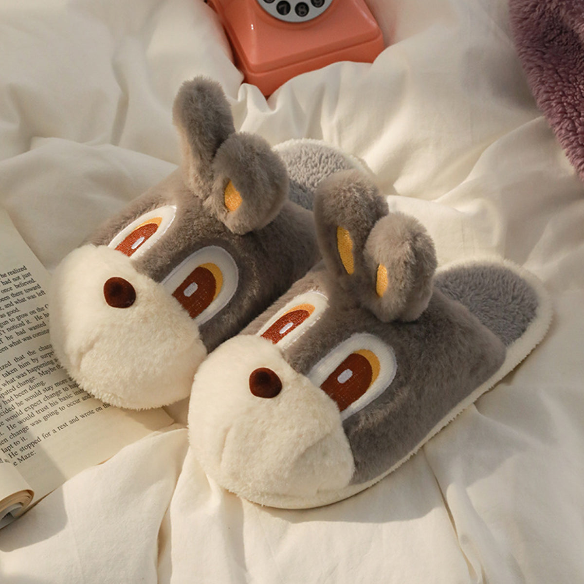 Cute Rabbit Cotton Slippers Indoor Home Warm Cartoon Slippers