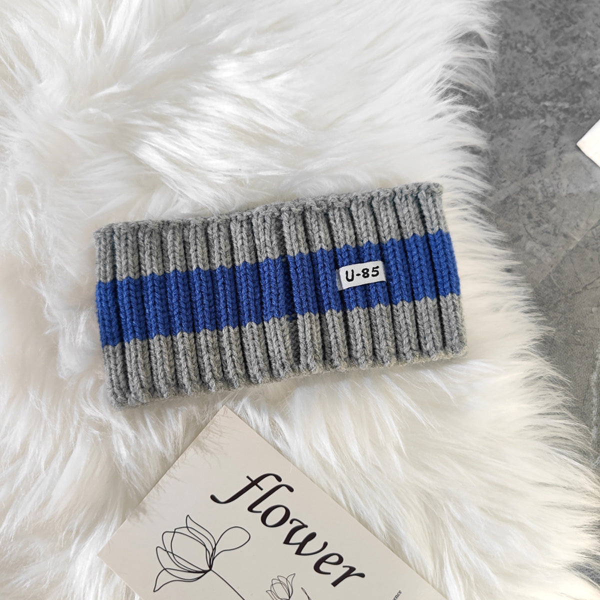 Wide-Brimmed Headband Striped Headband Knitted Headband