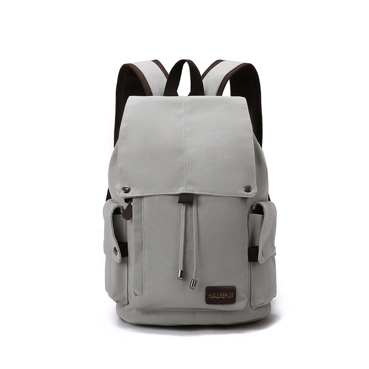 Simple Solid Color Backpack Retro Canvas Backpack