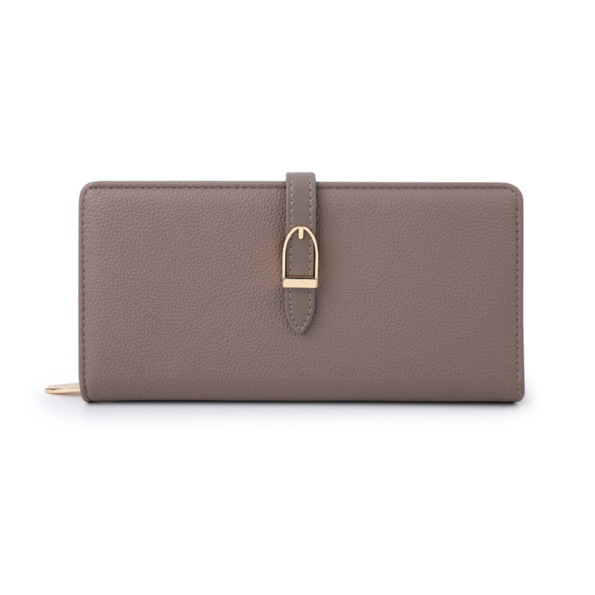 Dark Faux Cowhide Women Long Wallet