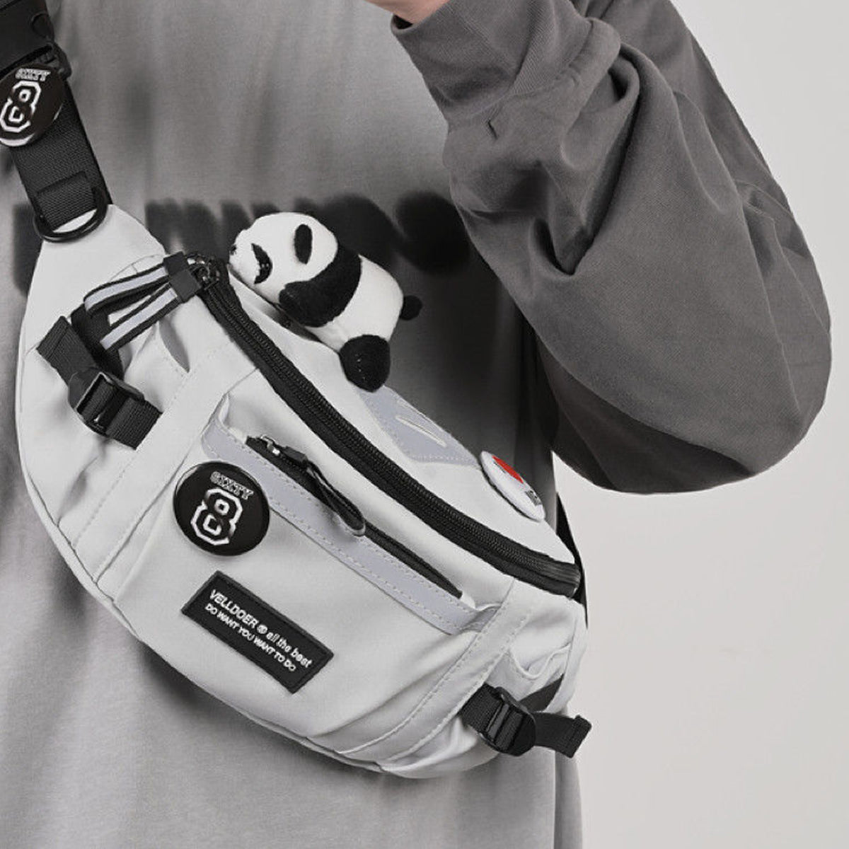 Large Capacity Cycling Waist Bag Messenger Bag